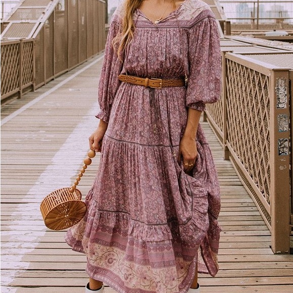 Dahlia Spell and the Gypsy Collective x Free People Green Floral Midi Dress - Picture 2 of 9